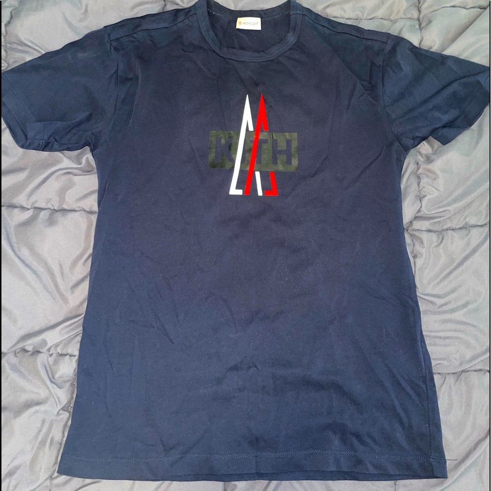 KITH x Moncler Navy Blue T-Shirt Size SMALL